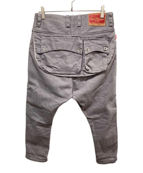 NATAL DESIGN（ネイタルデザイン）NATAL DESIGN (ネイタルデザイン) Lot:G55 デニムサルエルパンツ グレー サイズ:32の古着・服飾アイテム