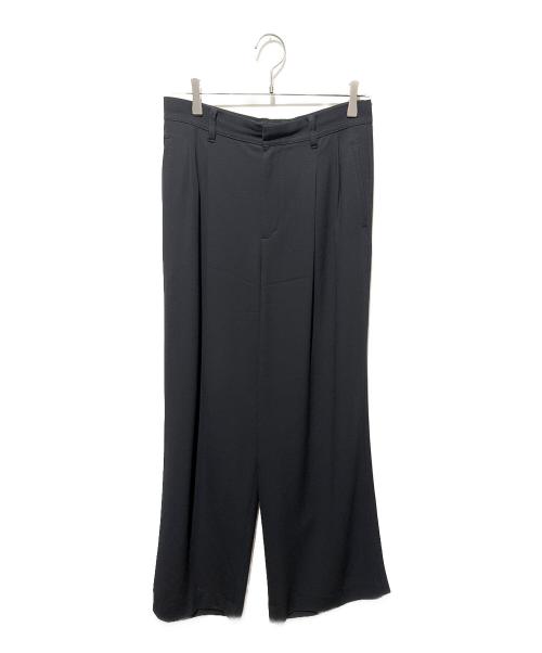 Spick and Span（スピック＆スパン）Spick and Span (スピック＆スパン) シルキードレープ2タックワイドパンツ ブラック サイズ:40の古着・服飾アイテム
