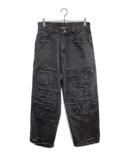 DANKE SCHON（ダンケ シェーン）Danke schon (ダンケ シェーン) PATCHWORK DENIM PANTS ブラック サイズ:Ｍの古着・服飾アイテム