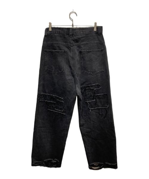 DANKE SCHON（ダンケ シェーン）Danke schon (ダンケ シェーン) PATCHWORK DENIM PANTS ブラック サイズ:Ｍの古着・服飾アイテム