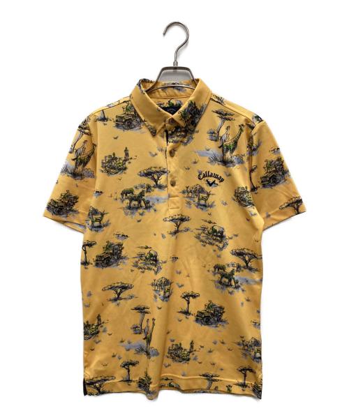 Callaway（キャロウェイ）Callaway (キャロウェイ) サファリ柄ポロシャツ イエロー サイズ:Mの古着・服飾アイテム