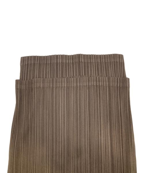 PLEATS PLEASE（プリーツプリーズ）PLEATS PLEASE (プリーツプリーズ) プリーツワイドパンツ ブラウン サイズ:1の古着・服飾アイテム