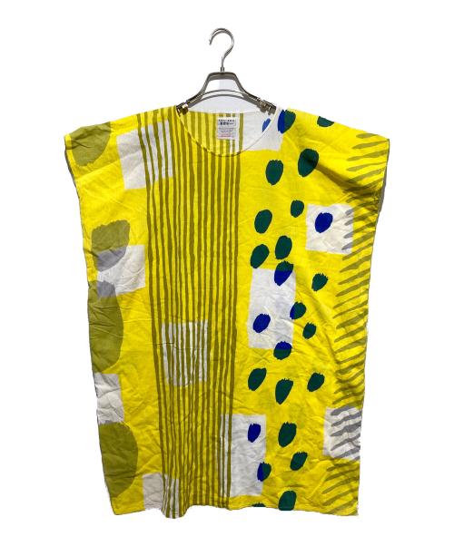 SOU・SOU（ソウソウ）SOU・SOU (ソウソウ) KYOTO テキスタイルデザインブラウスワンピース ホワイト×イエロー サイズ:不明の古着・服飾アイテム