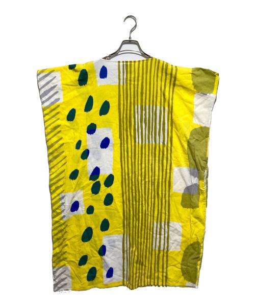 SOU・SOU（ソウソウ）SOU・SOU (ソウソウ) KYOTO テキスタイルデザインブラウスワンピース ホワイト×イエロー サイズ:不明の古着・服飾アイテム