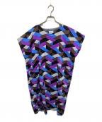 SOU・SOUソウソウ）の古着「KYOTOテキスタイルワンピース」｜ブルー×パープル