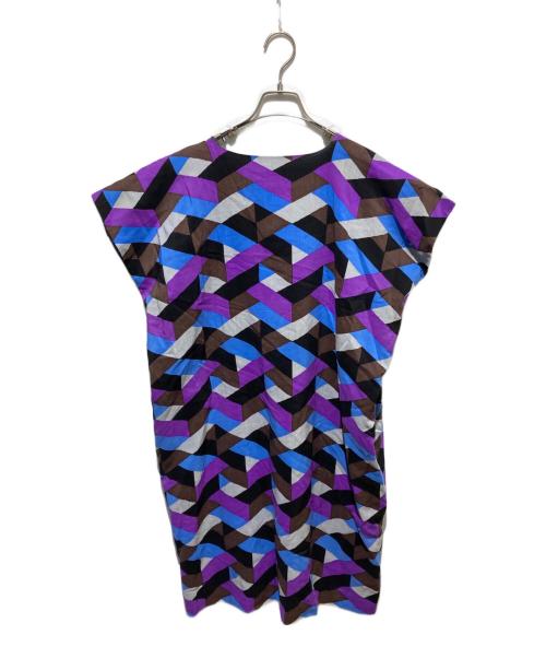 SOU・SOU（ソウソウ）SOU・SOU (ソウソウ) KYOTOテキスタイルワンピース ブルー×パープル サイズ:不明の古着・服飾アイテム