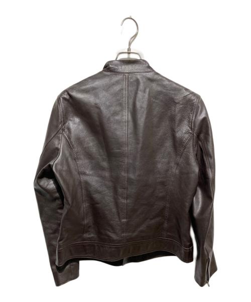 Paul Smith London（ポールスミスロンドン）Paul Smith London (ポールスミスロンドン) レザーダブルライダースジャケット ブラウン サイズ:Mの古着・服飾アイテム