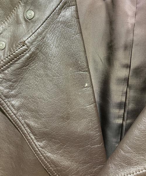 Paul Smith London（ポールスミスロンドン）Paul Smith London (ポールスミスロンドン) レザーダブルライダースジャケット ブラウン サイズ:Mの古着・服飾アイテム