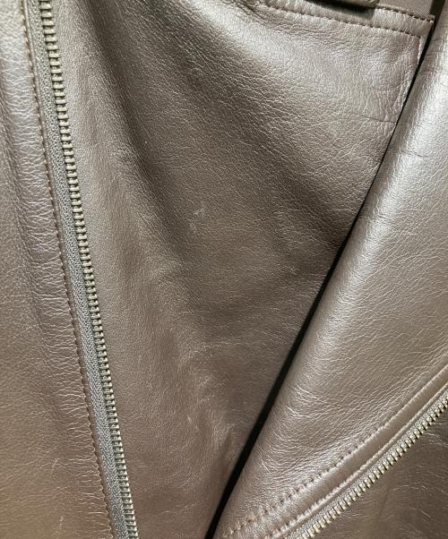 Paul Smith London（ポールスミスロンドン）Paul Smith London (ポールスミスロンドン) レザーダブルライダースジャケット ブラウン サイズ:Mの古着・服飾アイテム