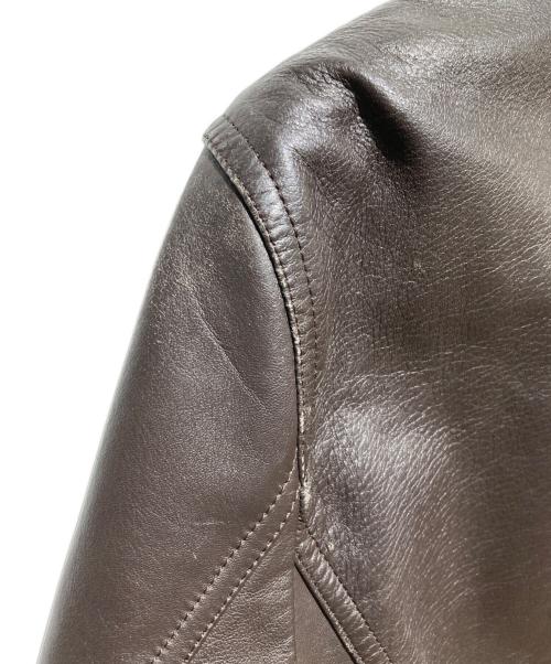 Paul Smith London（ポールスミスロンドン）Paul Smith London (ポールスミスロンドン) レザーダブルライダースジャケット ブラウン サイズ:Mの古着・服飾アイテム