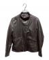 Paul Smith London (ポールスミスロンドン) レザーダブルライダースジャケット ブラウン サイズ:M：9000円
