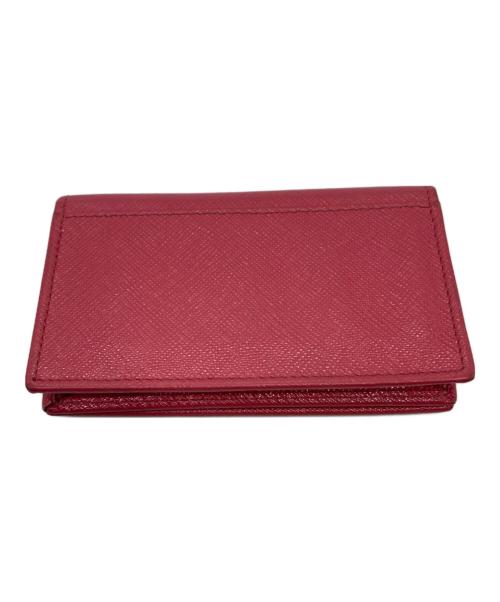 PRADA（プラダ）PRADA (プラダ) カードケース/SAFFIANO TRIANGLE ピンクの古着・服飾アイテム