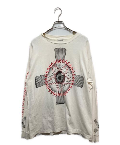 SAINT MICHAEL（セントマイケル）SAINT MICHAEL (セントマイケル) LS TEE/EYEBALL/WHITE ホワイト サイズ:Lの古着・服飾アイテム