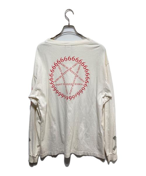 SAINT MICHAEL（セントマイケル）SAINT MICHAEL (セントマイケル) LS TEE/EYEBALL/WHITE ホワイト サイズ:Lの古着・服飾アイテム