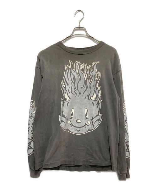 SAINT MICHAEL（セントマイケル）SAINT MICHAEL (セントマイケル) LS TEE / FIRE BABY グレー サイズ:Ｌの古着・服飾アイテム