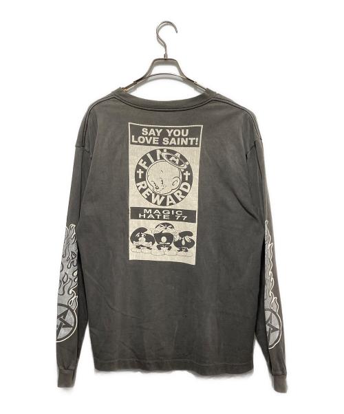 SAINT MICHAEL（セントマイケル）SAINT MICHAEL (セントマイケル) LS TEE / FIRE BABY グレー サイズ:Ｌの古着・服飾アイテム