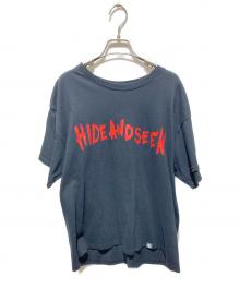 HIDE AND SEEK（ハイドアンドシーク）の古着「プリントTシャツ」｜ブラック