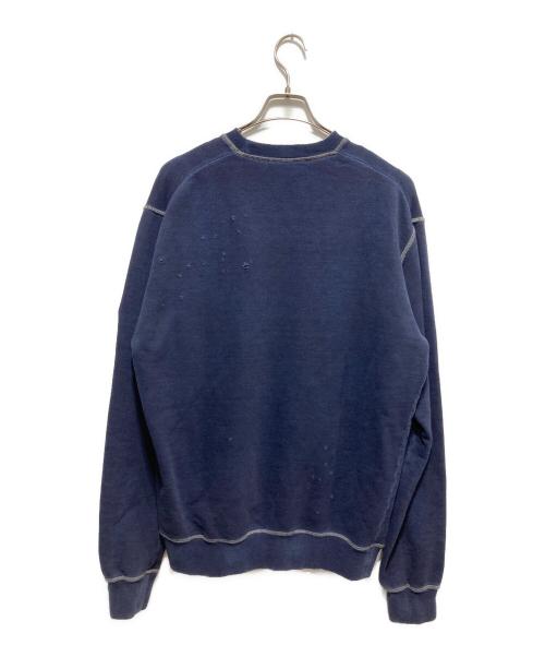 DSQUARED2（ディースクエアード）DSQUARED2 (ディースクエアード) ユーズドエフェクトクールフィットスウェット ネイビー サイズ:Lの古着・服飾アイテム