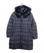 INDIVIインディヴィ）の古着「フォックスファーリサイクルダウンコート」｜ネイビー