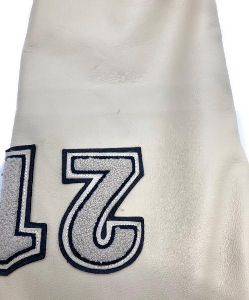 McGREGOR（マクレガー）McGREGOR (マクレガー) レザー切替アワードジャケット ベージュ×ネイビー サイズ:LLの古着・服飾アイテム