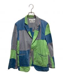 COMME des GARCONS SHIRT（コムデギャルソンシャツ）の古着「04ss パッチワーク1Bコットンジャケット」｜マルチカラー