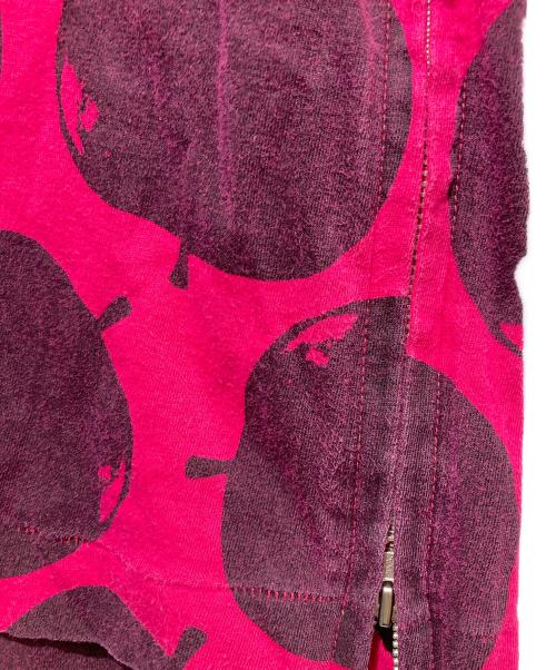 COMME des GARCONS HOMME PLUS（コムデギャルソンオムプリュス）COMME des GARCONS HOMME PLUS (コムデギャルソンオムプリュス) 01ss リンゴ柄サイドジップｔシャツ ピンク サイズ:不明の古着・服飾アイテム
