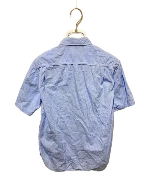COMME des GARCONS HOMME（コムデギャルソン オム）COMME des GARCONS HOMME (コムデギャルソン オム) AD2008 半袖チェックシャツ ブルー サイズ:ＳＳの古着・服飾アイテム