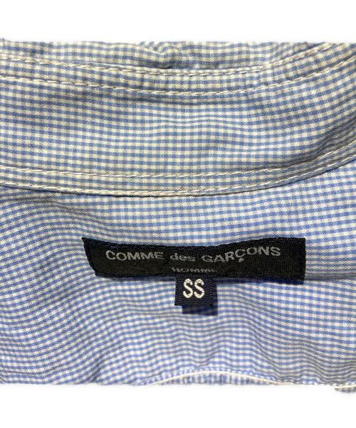 COMME des GARCONS HOMME（コムデギャルソン オム）COMME des GARCONS HOMME (コムデギャルソン オム) AD2008 半袖チェックシャツ ブルー サイズ:ＳＳの古着・服飾アイテム