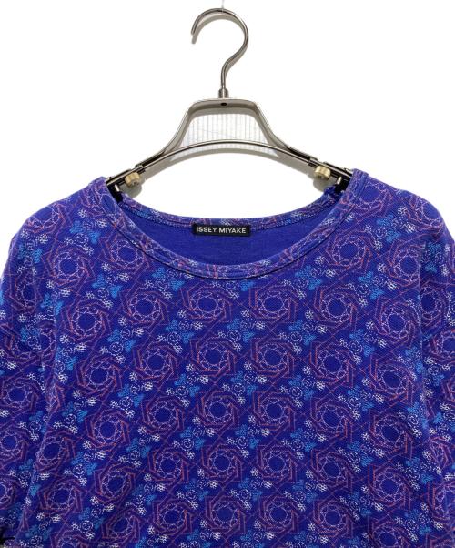 ISSEY MIYAKE（イッセイミヤケ）ISSEY MIYAKE (イッセイミヤケ) 総柄ｔシャツ ネイビー サイズ:2の古着・服飾アイテム