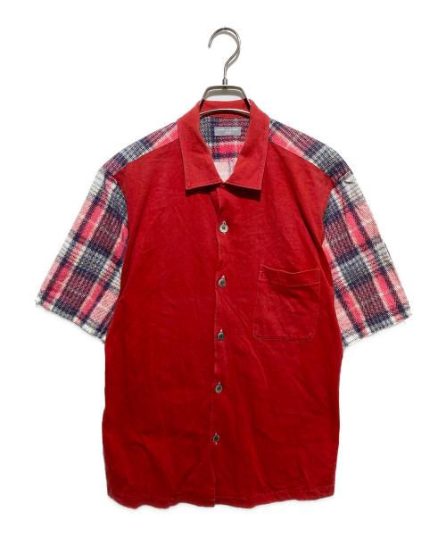 COMME des GARCONS HOMME（コムデギャルソン オム）COMME des GARCONS HOMME (コムデギャルソン オム) 田中オム 03ss オープンカラーシャツ レッド サイズ:不明の古着・服飾アイテム