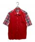 COMME des GARCONS HOMME（コムデギャルソン オム）の古着「田中オム 03ss オープンカラーシャツ」｜レッド
