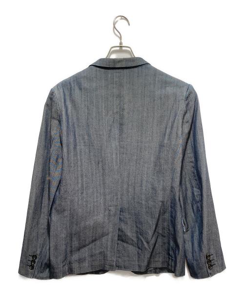 COMME des GARCONS HOMME（コムデギャルソン オム）COMME des GARCONS HOMME (コムデギャルソン オム) 07ss チェック切替テーラードジャケット ネイビー サイズ:SSの古着・服飾アイテム