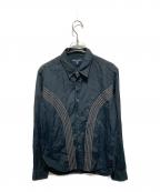 COMME des GARCONS HOMMEコムデギャルソン オム）の古着「07ss カーブシャツ」｜ブラック