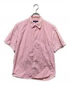 COMME des GARCONS HOMMEコムデギャルソン オム）の古着「07ss ギンガムチェック切替シャツ」｜ピンク