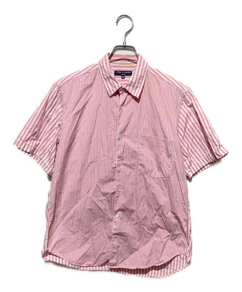 COMME des GARCONS HOMME（コムデギャルソン オム）COMME des GARCONS HOMME (コムデギャルソン オム) 07ss ギンガムチェック切替シャツ ピンク サイズ:ＳＳの古着・服飾アイテム