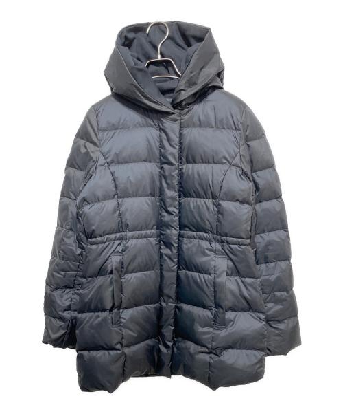 23区（ニジュウサンク）23区 (ニジュウサンク) シレータフタ ミドル丈 ダウンコート ネイビー サイズ:38の古着・服飾アイテム