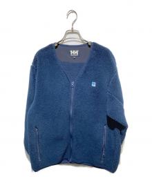 HELLY HANSEN（ヘリーハンセン）の古着「ファイバー パイル カーディガン」｜ネイビー