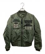 AVIREXアヴィレックス）の古着「MA-1ジャケット」｜グリーン