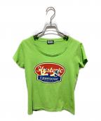 Hysteric Glamourヒステリックグラマー）の古着「OVAL WOMAN LOGO チビTシャツ」｜グリーン