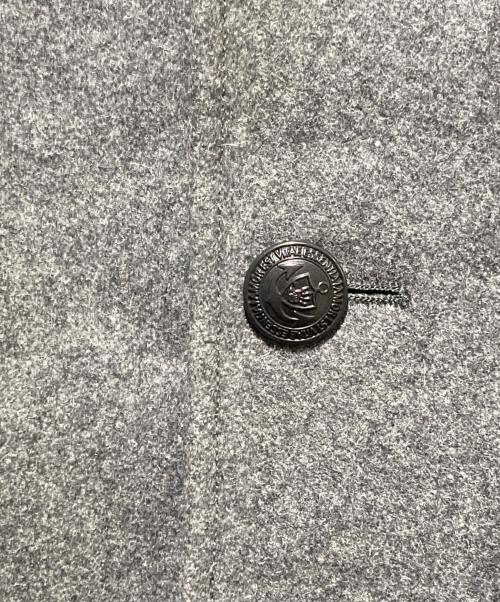 PAUL SMITH（ポールスミス）Paul Smith (ポールスミス) イカリボタン エポレット付き シングル ピーコート グレー サイズ:Mの古着・服飾アイテム