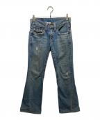 TRUE RELIGIONトゥルー レリジョン）の古着「usa製 joey フレアデニムパンツ」｜インディゴ