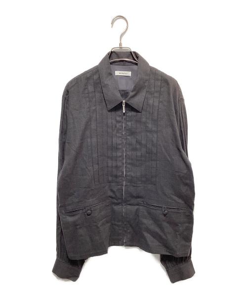 MATSUFUJI（マツフジ）MATSUFUJI (マツフジ) Flannel Check Pleats Jacket グレー サイズ:3の古着・服飾アイテム