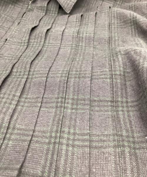 MATSUFUJI（マツフジ）MATSUFUJI (マツフジ) Flannel Check Pleats Jacket グレー サイズ:3の古着・服飾アイテム