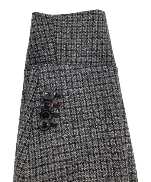 PAUL SMITH（ポールスミス）PAUL SMITH (ポールスミス) DORMEUIL (ドーメル) グレンチェックダブルテーラードジャケット グレー サイズ:Lの古着・服飾アイテム