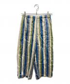 Pa-Nuパーヌ）の古着「リネン混ストライプパンツ」｜マルチカラー