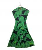 KENZOケンゾー）の古着「OLD 葉柄マキシワンピース」｜グリーン