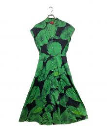 KENZO（ケンゾー）の古着「OLD 葉柄マキシワンピース」｜グリーン