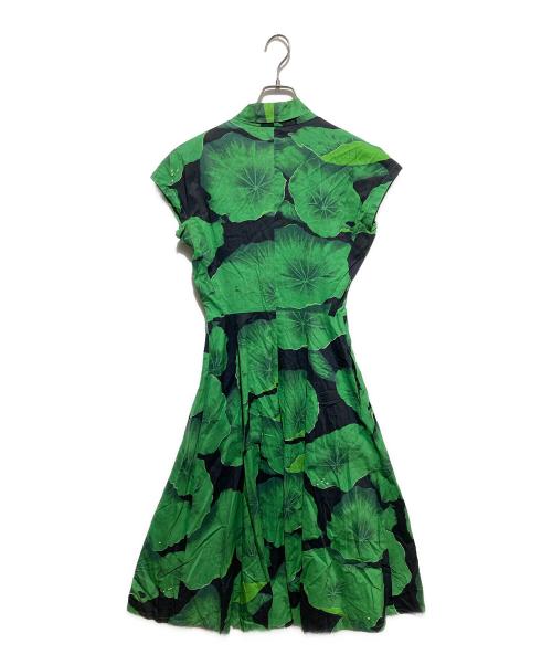 KENZO（ケンゾー）KENZO (ケンゾー) OLD 葉柄マキシワンピース グリーン サイズ:Mの古着・服飾アイテム