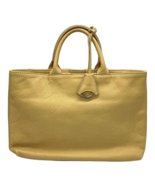 aniary（アニアリ）aniary (アニアリ) シュリンクレザーハンドバッグ/トートバッグ イエローの古着・服飾アイテム