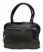 Y'sワイズ）の古着「レザートートバッグ/ハンドバッグ」｜ブラック